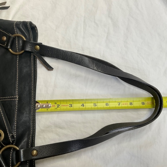 Black Leather Tote by Arnold Churgin - Picture 6 of 13